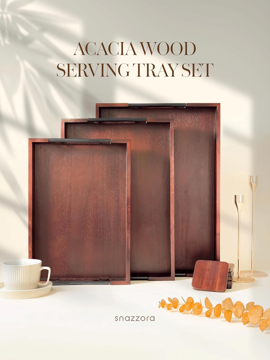 Bamboo Decorative Tray Set