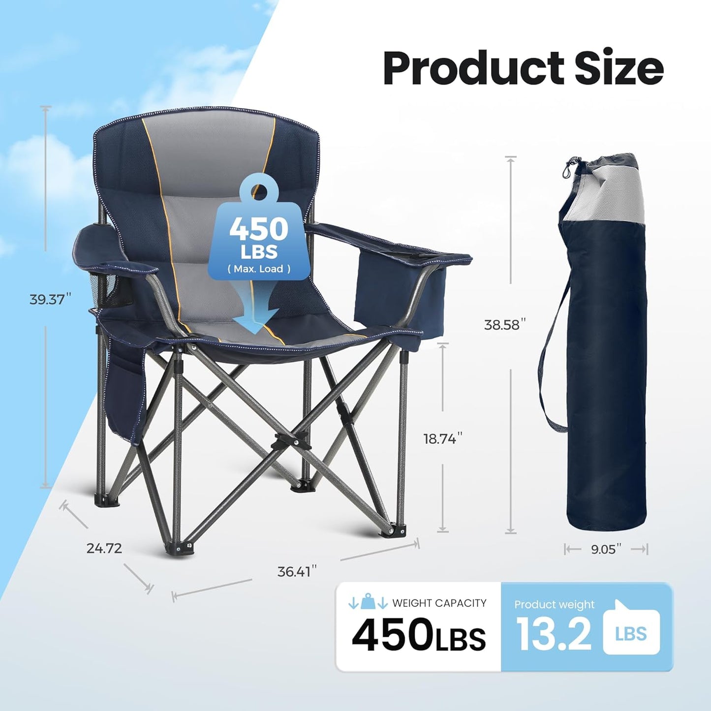 Portable Folding Chair for Camping/Beach