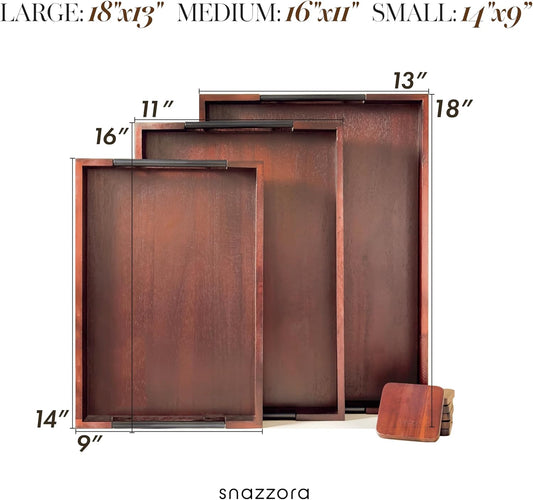 Bamboo Decorative Tray Set