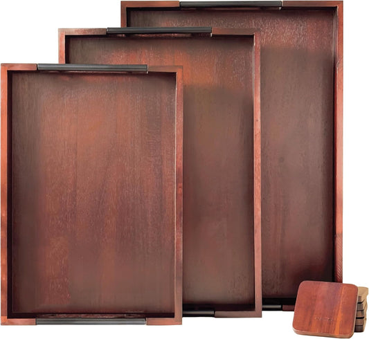 Bamboo Decorative Tray Set